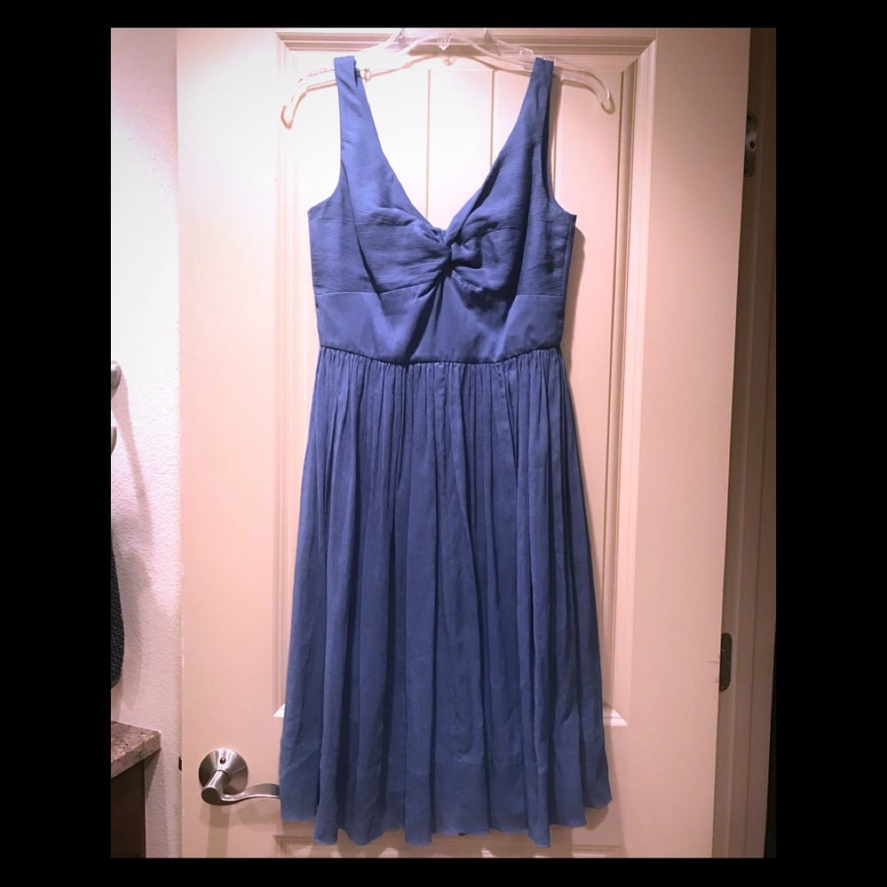 Jcrew blue silk dress